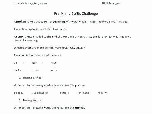 Suffix Ly Worksheets Luxury Grammar Suffixes Worksheets