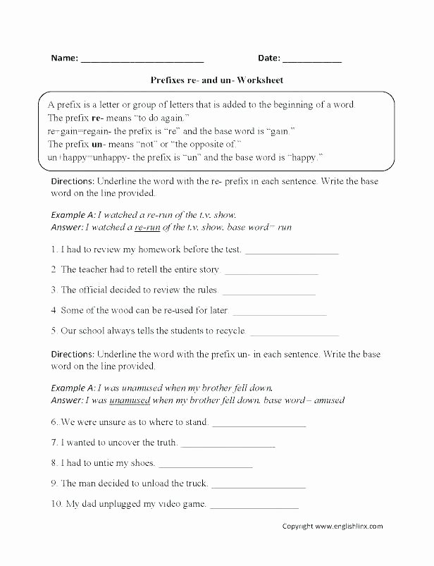 Suffix Worksheets 3rd Grade 8th Grade Prefixes and Suffixes Worksheets Prefix Worksheets