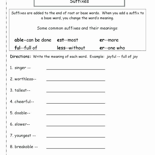 Suffix Worksheets 3rd Grade Prefix Worksheets – Trungcollection