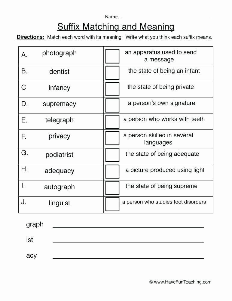 Suffix Worksheets 3rd Grade Suffixes and Less Worksheets Ly Ful for 5th Grade Free