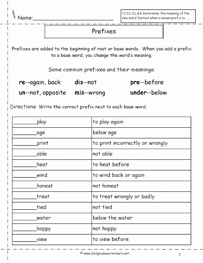 Suffix Worksheets 4th Grade Esl Prefixes and Suffixes Worksheets Prefix Suffix Grade
