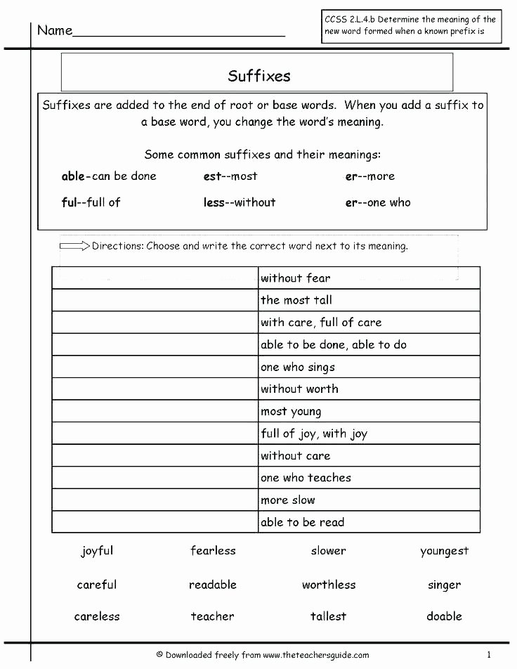 Suffix Worksheets 4th Grade Prefix and Suffix Worksheets Prefixes Suffixes Activity