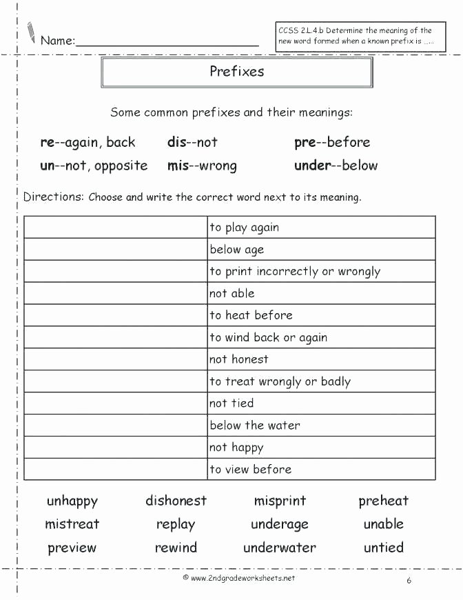 Suffix Worksheets for 4th Grade Prefix Worksheets 5th Grade and Dis Prefixes Worksheet