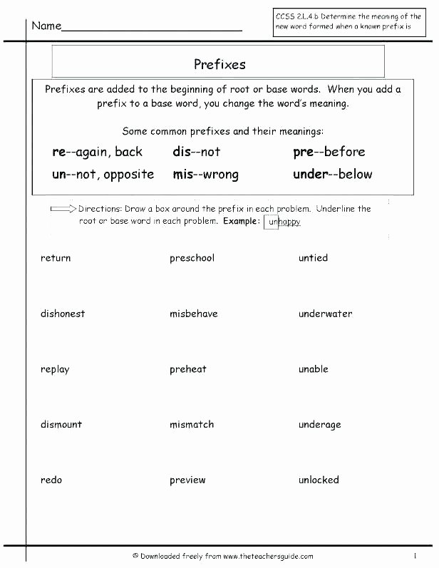 Suffix Worksheets Middle School Prefix and Suffix Practice Worksheets – Trungcollection
