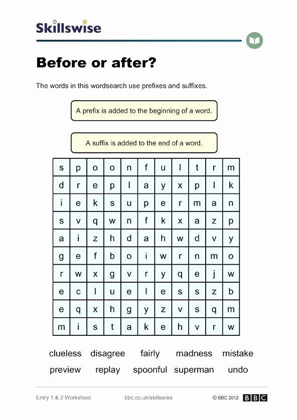 Suffix Worksheets Middle School Suffix Worksheets for Grade 2 Education Prefixes and