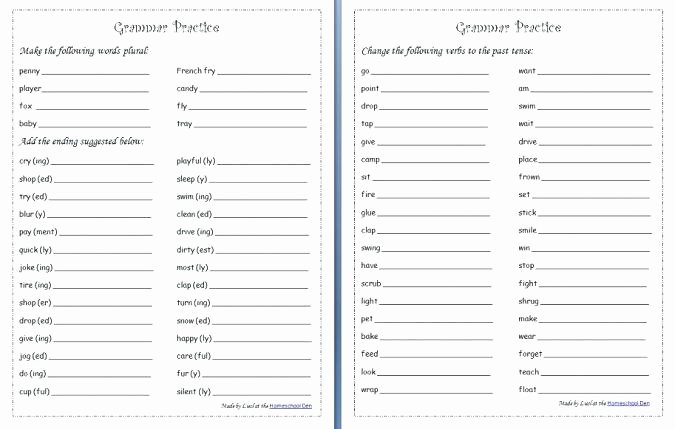 Suffixes Ly and Ful Worksheets Beautiful Endings Grammar Practice Sheets Plurals Past Tense Verbs