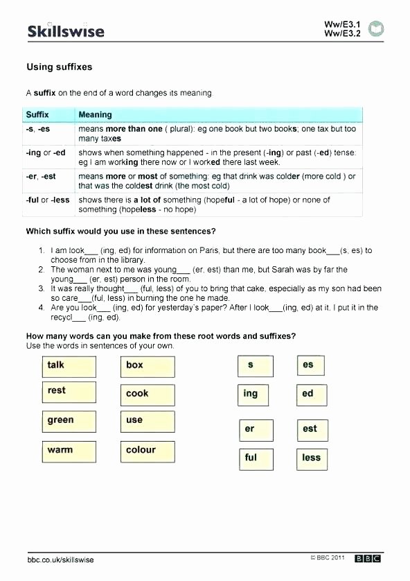 Suffixes Ly and Ful Worksheets Best Of Suffixes and Worksheets Less Free Suffix Ful