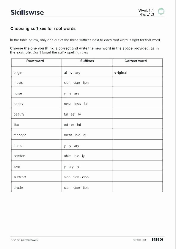Suffixes Ly and Ful Worksheets Fresh Words with Suffix Adjective Endings Ending Using Ly List