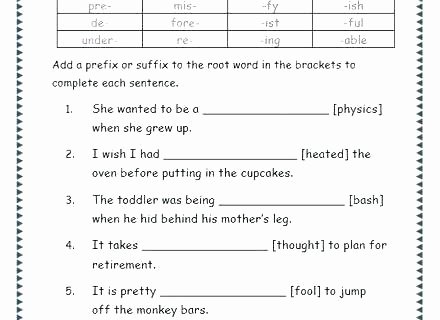 Suffixes Worksheet 3rd Grade Prefixes Worksheet 2 Suffixes Worksheets Grade Suffix for 3