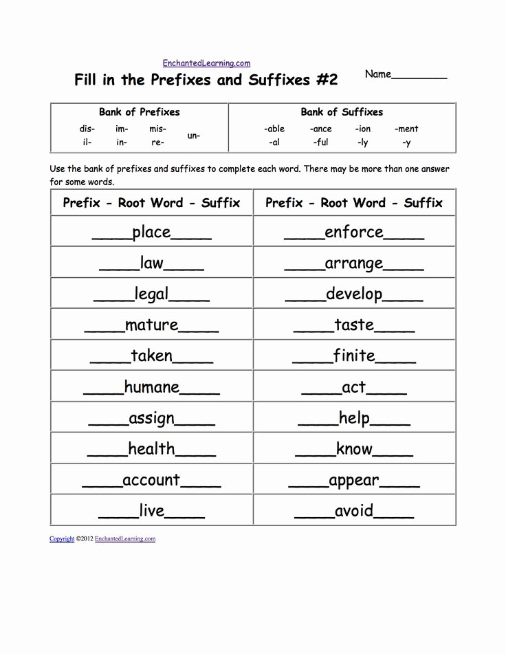 Suffixes Worksheets 4th Grade Awalk Awalk9333 On Pinterest