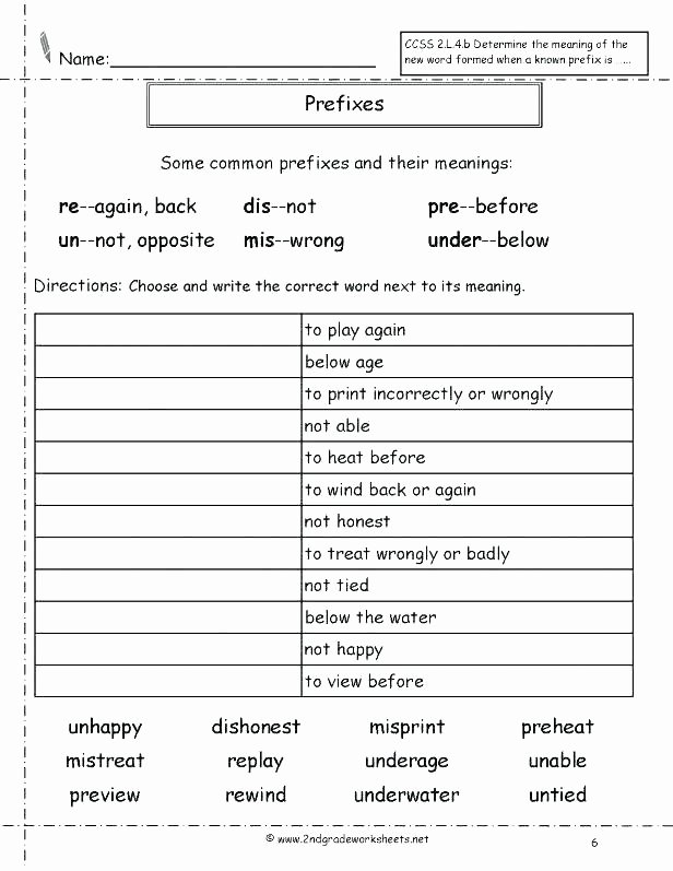 Suffixes Worksheets 4th Grade Free Printable Prefix Suffix Worksheets Middle School