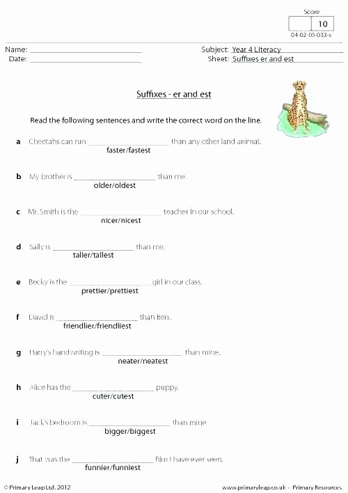 Suffixes Worksheets for 2nd Grade Free Suffix Worksheets Second Grade Math Prefixes for
