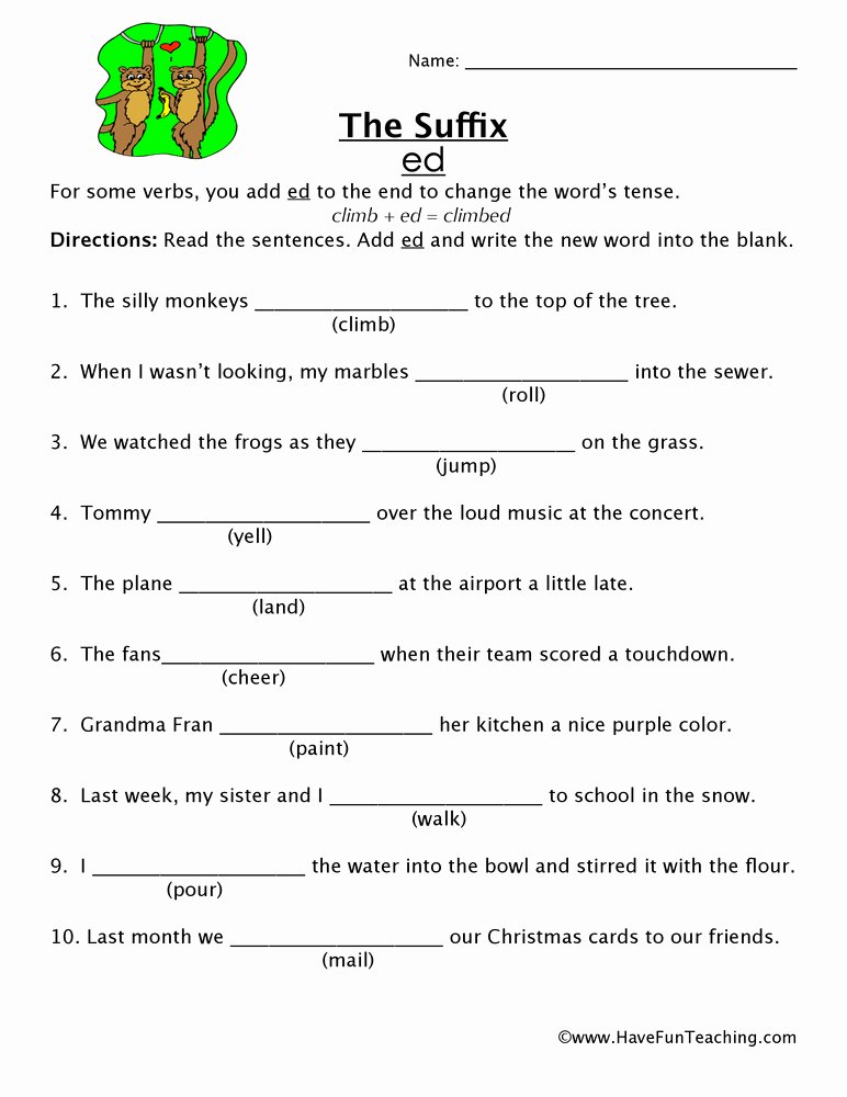 Suffixes Worksheets Free Plural Words Ending In Ful