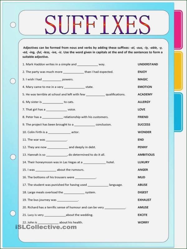 Suffixes Worksheets Free Suffix Worksheets