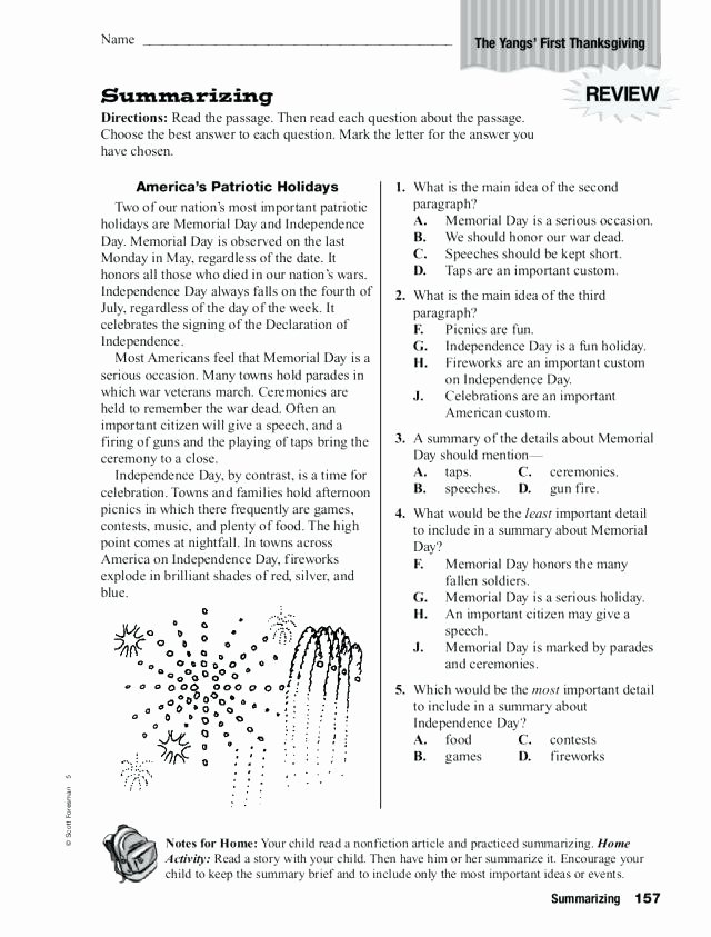 Summary Worksheets 5th Grade Summarizing Worksheets Grade Luxury Reading Skills Practice