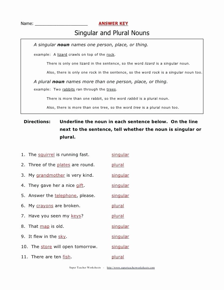 Super Teacher Worksheets Prepositions Grammar Pronoun Noun Worksheets with Answers View Download
