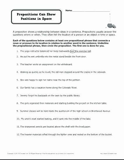 Super Teacher Worksheets Prepositions Math Activity Sheets for 3rd Grade Worksheets 3
