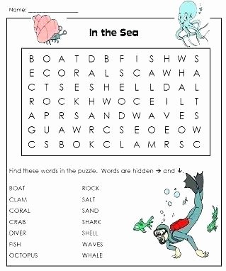 Superhero Word Search Printable In the Sea Word Search Printable Puzzle Super Teacher