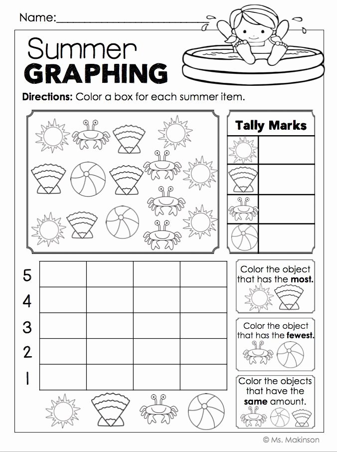 Tally Mark Worksheets for Kindergarten End Of the Year Activities