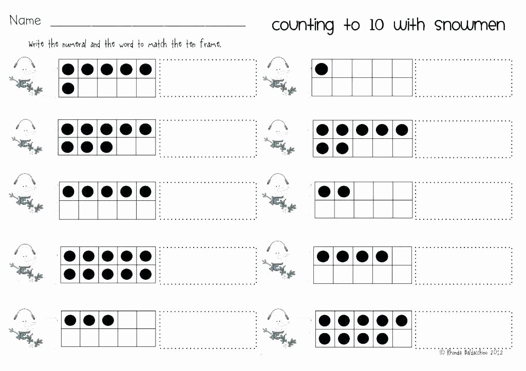 Ten Frame Addition Worksheets Teen Numbers with Ten Frames Worksheets Freebie by Frame 11 20