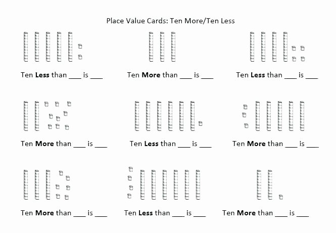 Ten Frame Addition Worksheets Ten More Ten Less Worksheets