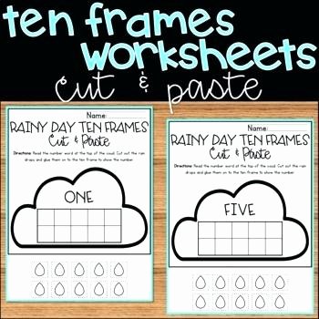 Ten Frame Worksheets for Kindergarten Number Sense Worksheets 1 Ten Frame Counting Cut Paste