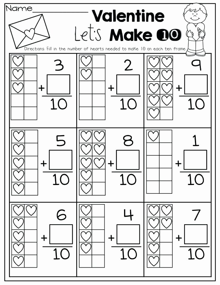 Ten Frame Worksheets for Kindergarten Ten Frame Worksheets for First Grade Make Kindergarten