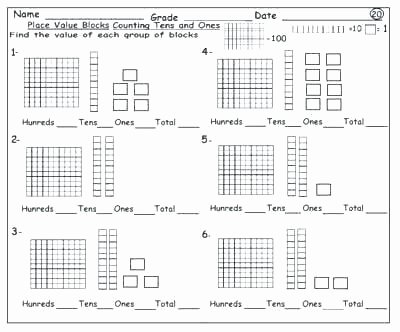 Ten Frame Worksheets Kindergarten Counting Tens and Ones Worksheets