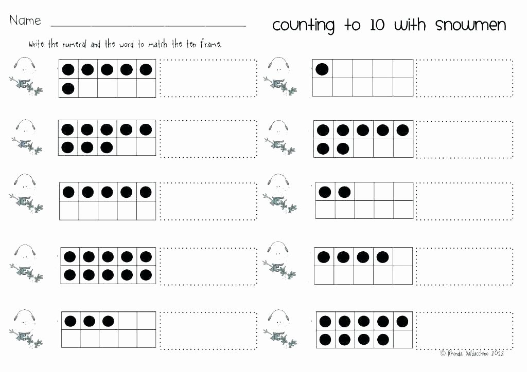 Ten Frames Worksheets Counting to 40 Worksheets