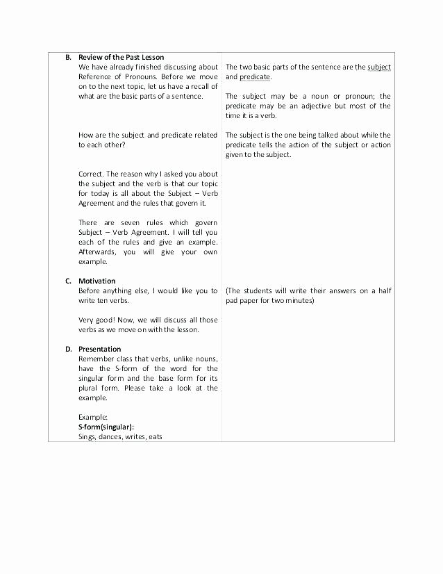 Tense Agreement Worksheet Beautiful Subject Agreement Worksheets Noun and Verb Free for Grade 8