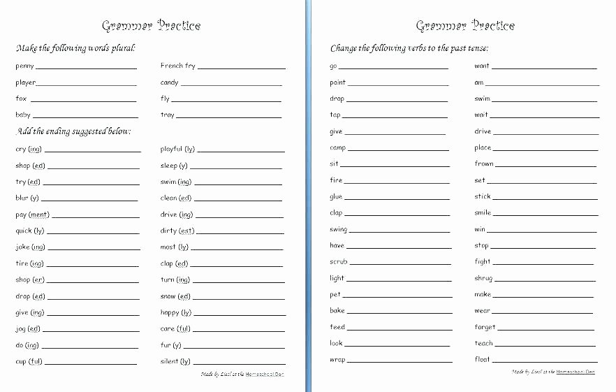 Tense Agreement Worksheet Lovely Verb Practice Worksheets Converting Past Tense Verbs Test
