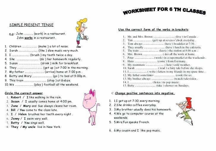 Tenses Worksheets for Grade 6 Verb Tense Worksheets Present Perfect Past Future Worksheet