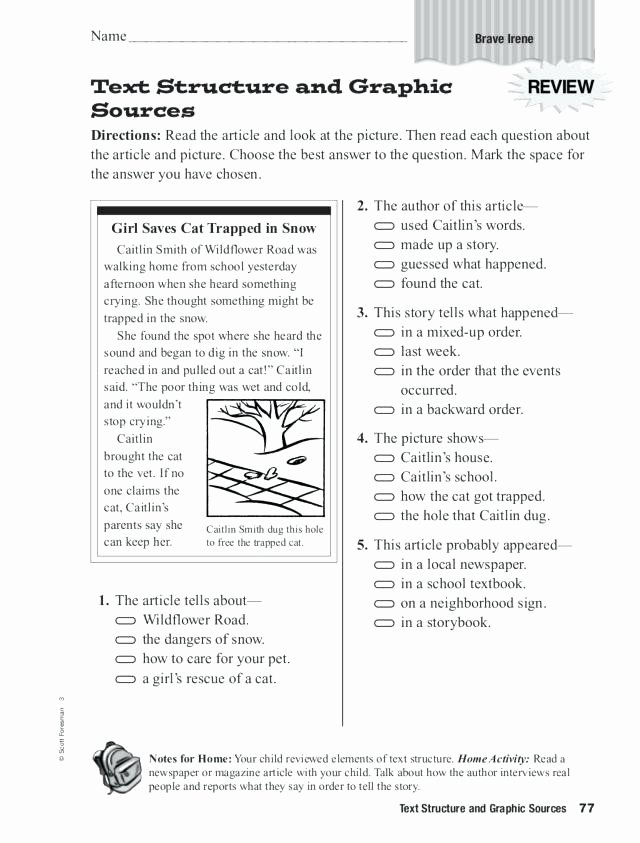 Text Structure 3rd Grade Worksheets News Story Analysis Worksheet Educate Journalism Cell