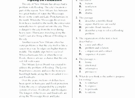 Text Structure 5th Grade Worksheets Analyzing Text Structure Worksheets Download Free for 4th Grade