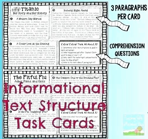 Text Structure 5th Grade Worksheets Nonfiction Text Structures Worksheet Grade Structure