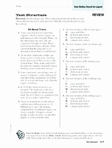 Text Structure Practice Worksheets Problem solving Reading Prehension Worksheets Reading