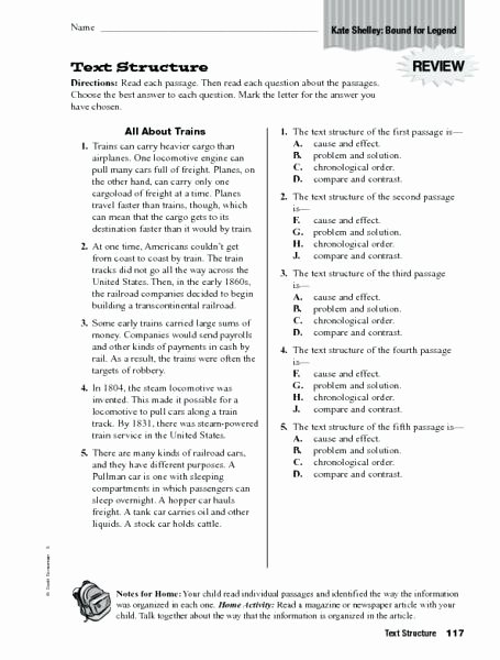 Text Structure Worksheets 3rd Grade Text Structure Worksheets Identifying Text Structure