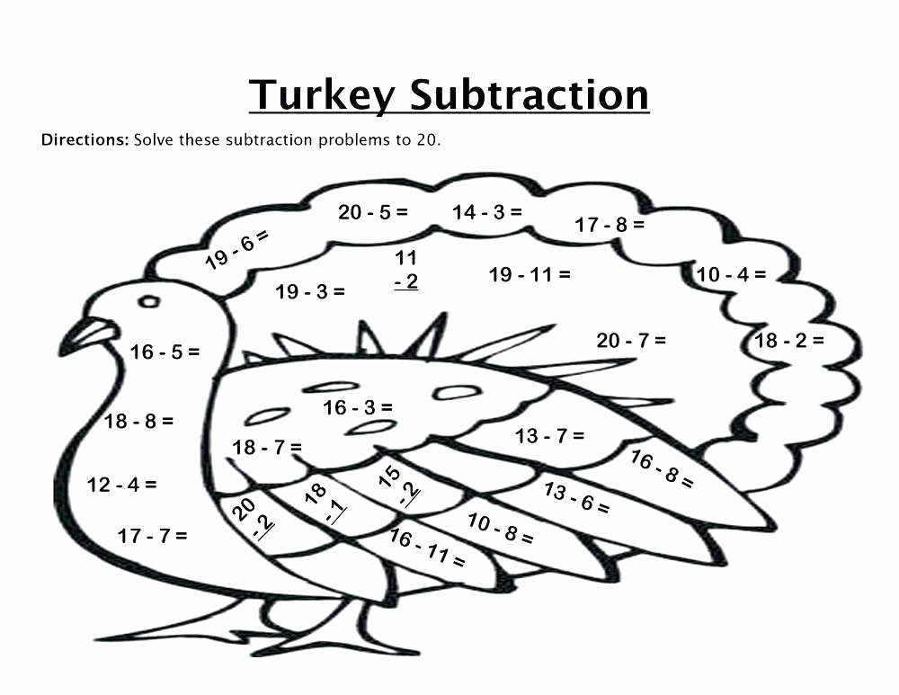Thanksgiving Math Worksheets 5th Grade Coloring Math Pages – Basestudios