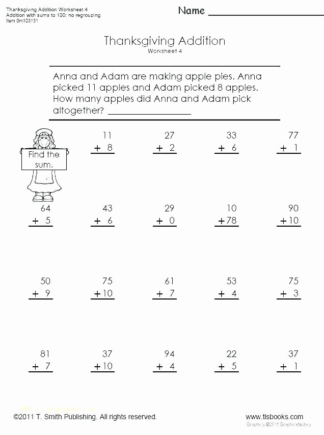 Thanksgiving Math Worksheets First Grade 1st Grade Counting Worksheets