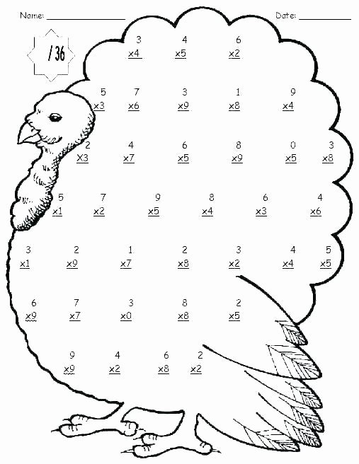 Thanksgiving Math Worksheets First Grade Thanksgiving Coloring Pages by Number – Yggs