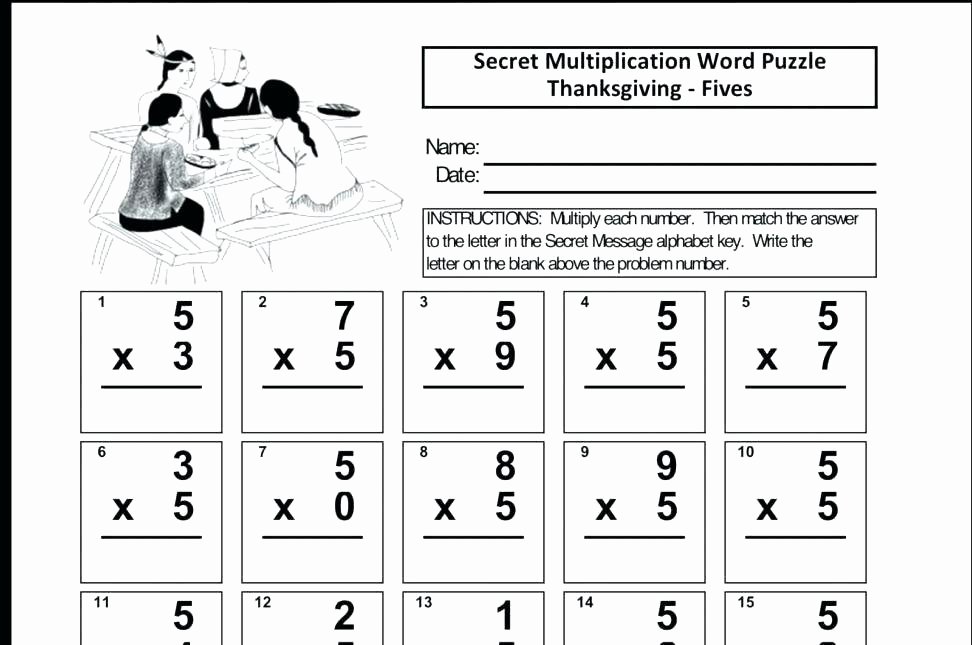 Thanksgiving Pattern Worksheets Inspirational Grade Math Worksheets Grade Math Worksheets Multiplication