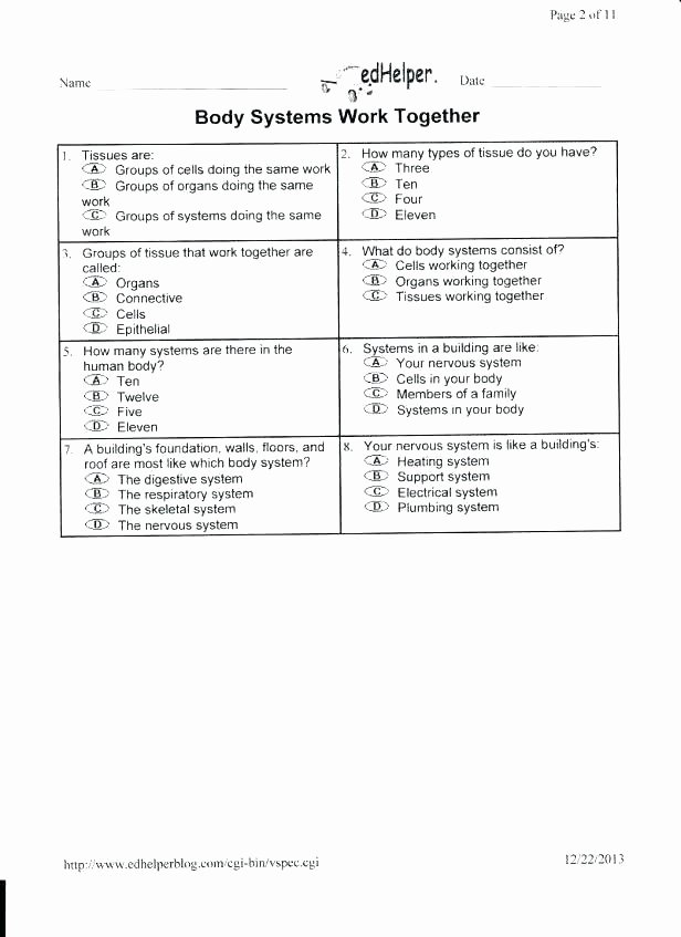 Theme Worksheets 2nd Grade Human Body Worksheets