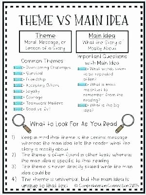 Theme Worksheets 2nd Grade Plot and theme Worksheets