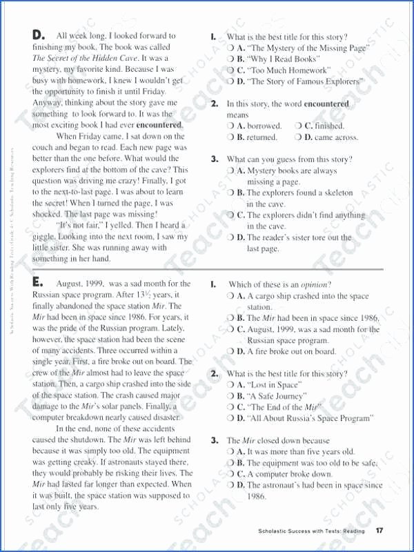 Theme Worksheets for 5th Grade Identifying theme Worksheets