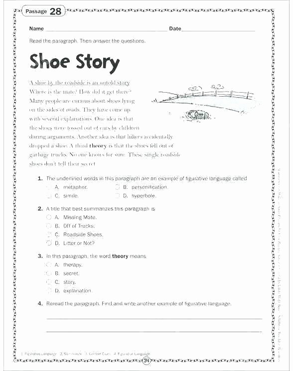 Theme Worksheets for Middle School theme In Poetry Worksheets