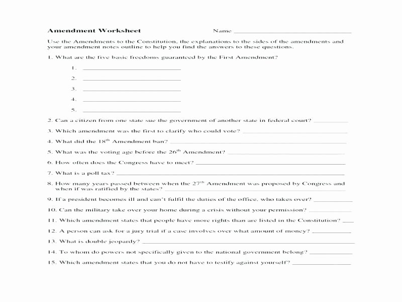 Theme Worksheets High School First Amendment Worksheets for Middle School First Amendment