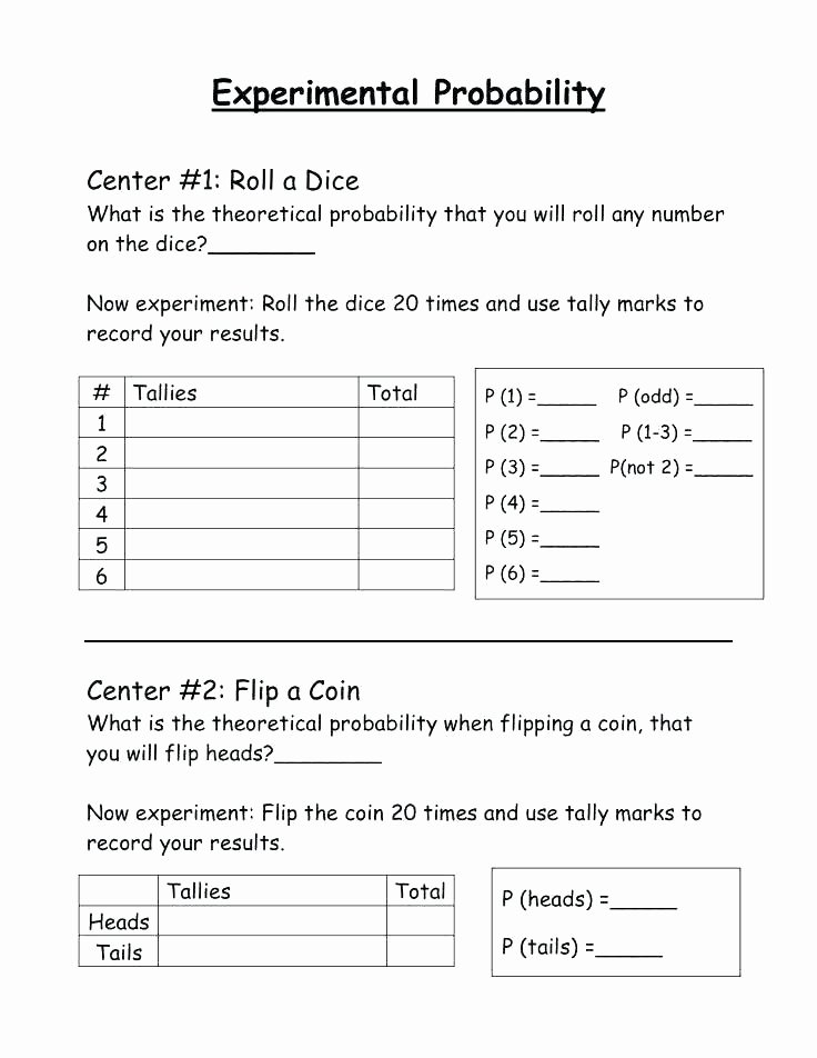 Theoretical Probability Worksheets 7th Grade 7th Grade Math Probability Worksheets – Eastcooperspeakeasy