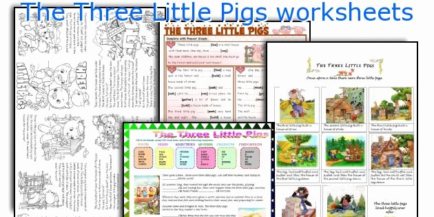 Three Little Pigs Worksheets the Three Little Pigs Worksheets