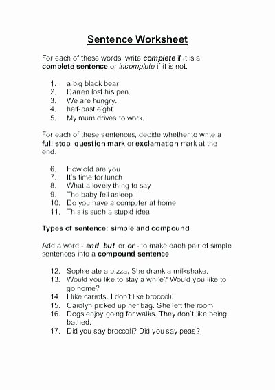 Topic Sentence Worksheets 4th Grade topic Worksheets