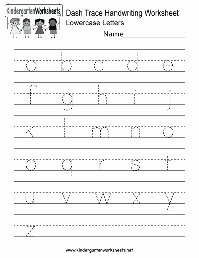 Tracing Alphabet Pdf Dash Trace Handwriting Worksheet Free Kindergarten English